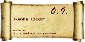 Okenka Izidor névjegykártya